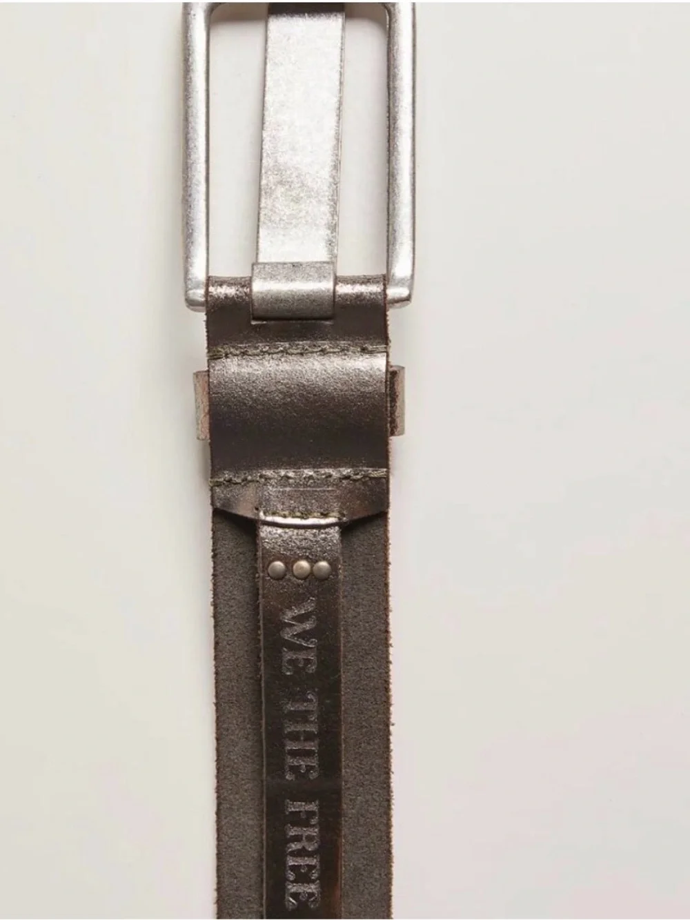 NWT Free People Metallic Jona Belt in Metallic Silver
